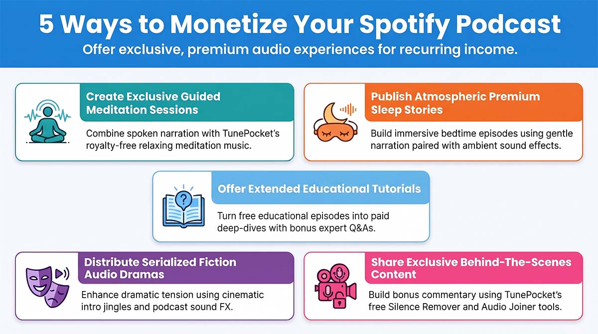 ideas to monetize spotify podcasts