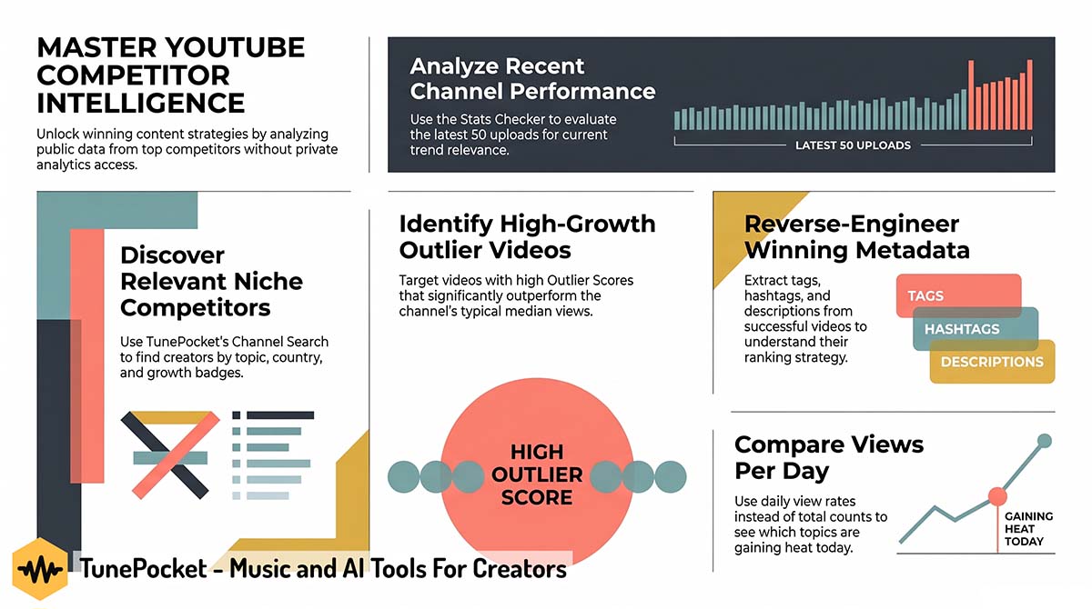 How to Research YouTube Competitors Infographic free