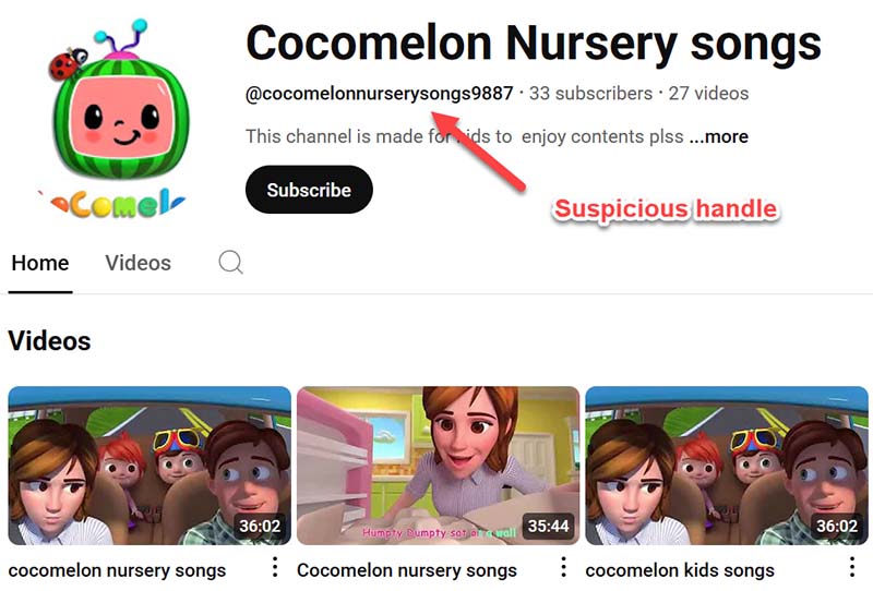 copycat youtube channel 1