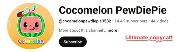 funny youtube copycat channel example