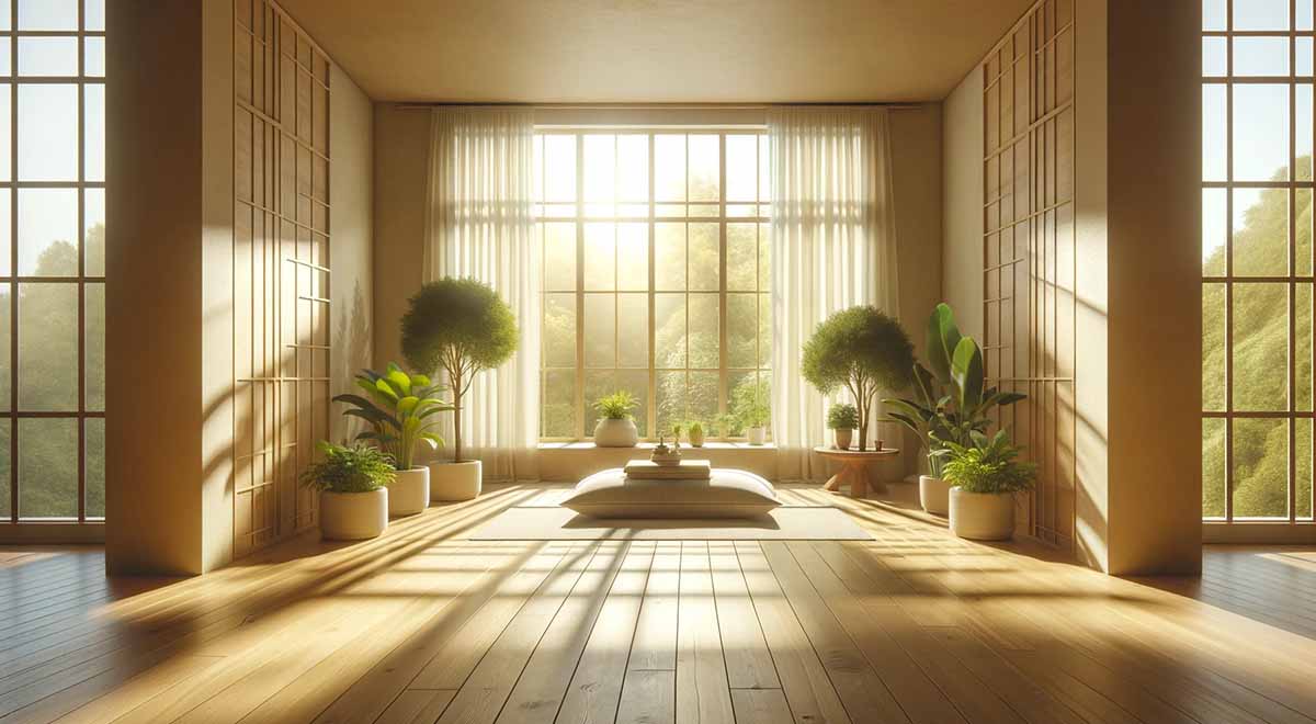 cozy room for meditation