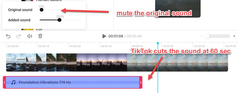 edit tiktok video to replace sound