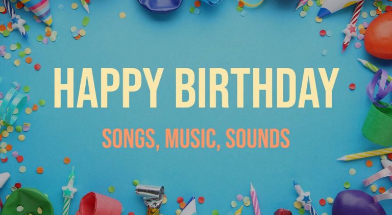 happy birthday song music sound