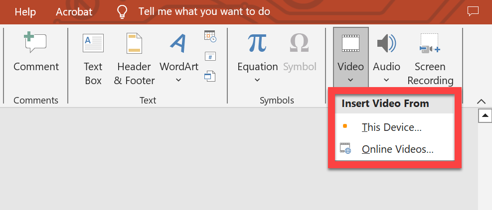 insert online video powerpoint