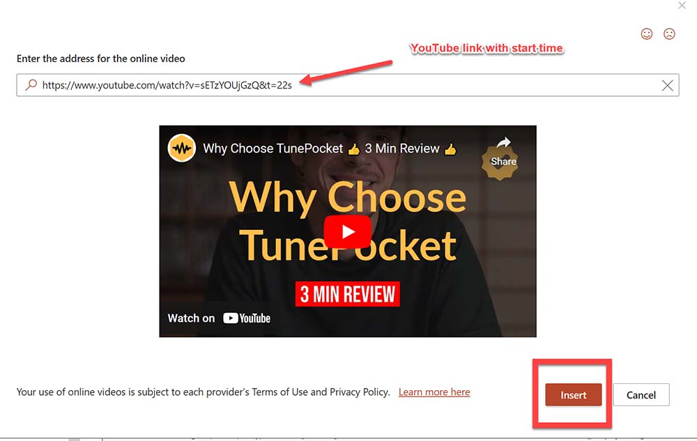 insert youtube video in powerpoint