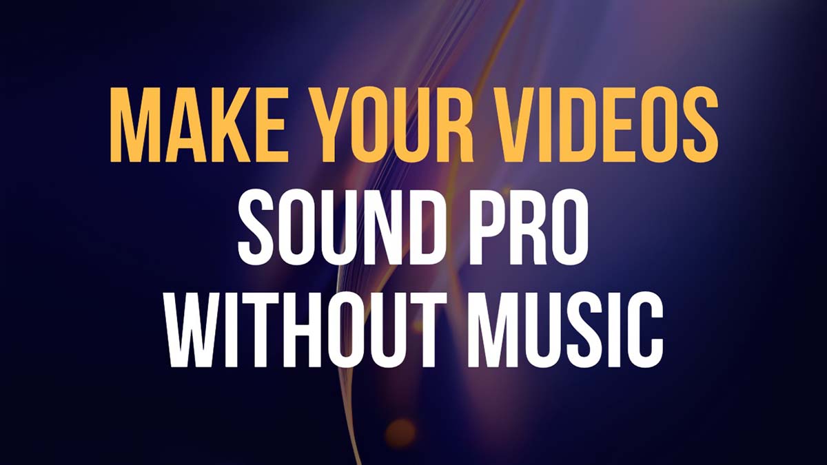 make your videos sound professional without music