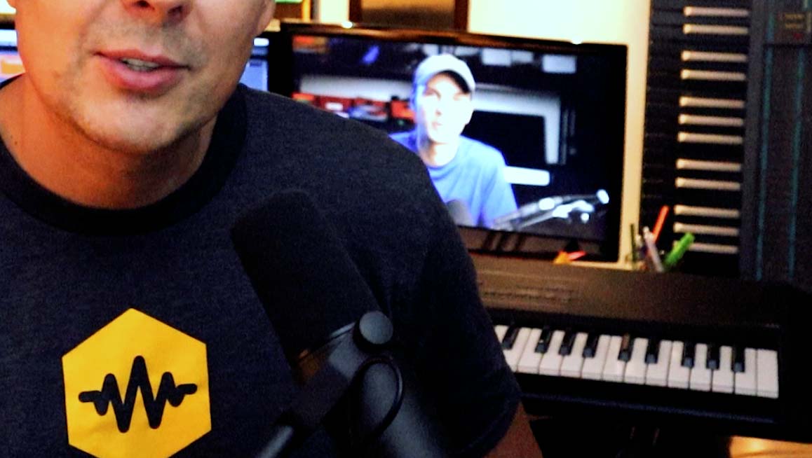 Shure SM7B studio microphone in action