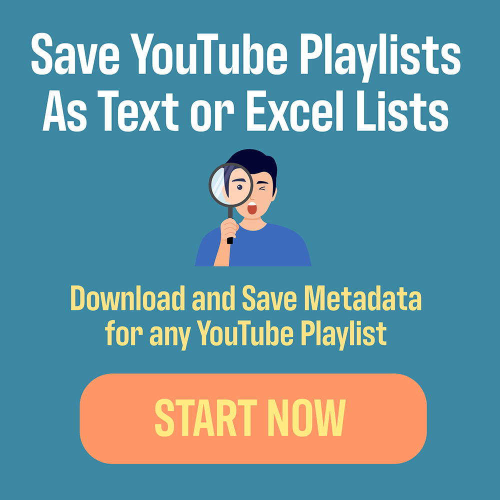 youtube playlist to text converter links extractor
